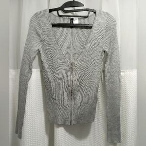 H&M zipper cardigan. EUC